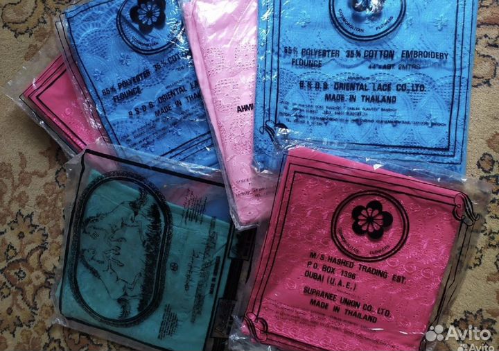 Отрез шитье купон, батист и вышевкой шелком