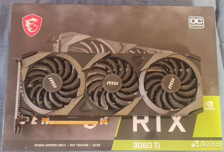 Видеокарта MSI GeForce RTX 3060 TI ventus 3X 8G