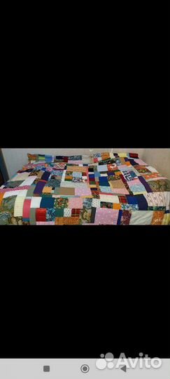 Одеяло двухспальное стеганное лоскутное