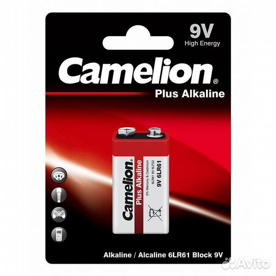 Батарейка Camelion 6LR61-BP1 Plus Alkaline 6LR61