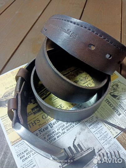 Ремень из натуральной кожи ручной работы