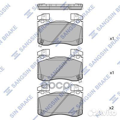 Колодки торм.дисковые Hi-Q hyundai G70 (brembo