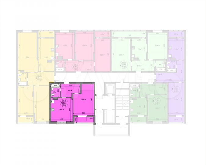 1-к. квартира, 55,6 м², 18/19 эт.