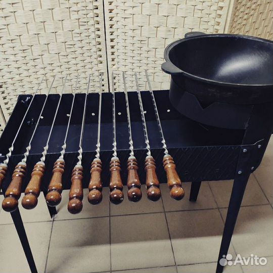 Мангал с печью под казан