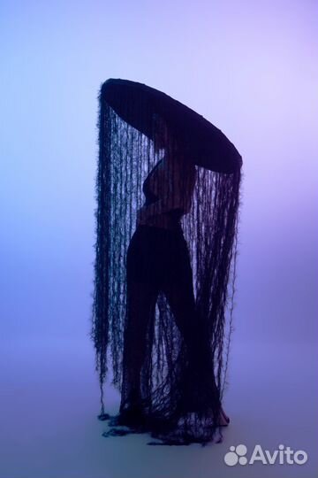 Шляпа с нитями для фотосессий