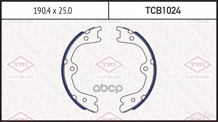 Колодки тормозные барабанные TCB1024 tatsumi