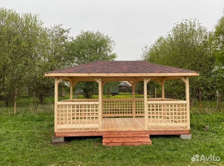 Деревянные беседки для дачи