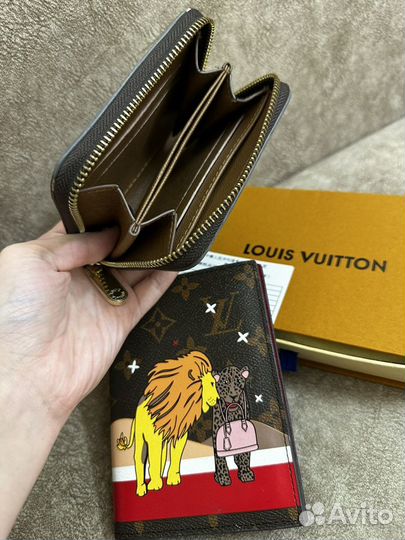 Кошелек и обложка на паспорт LV