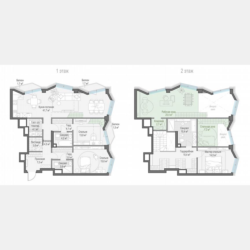3-к. квартира, 145,6 м², 6/14 эт.