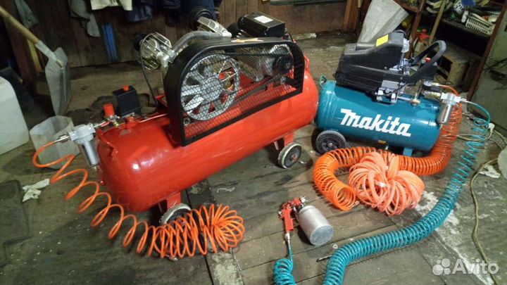 Воздушный компрессор в аренду прокат 100-50 литров
