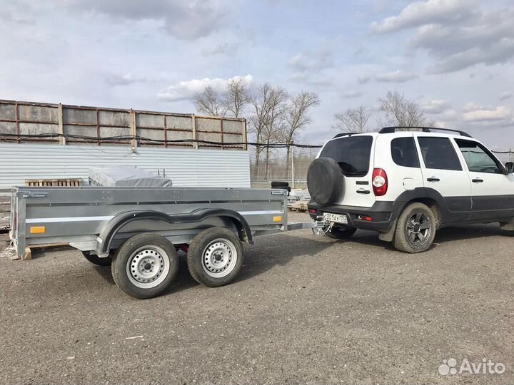 Прицеп Спутник 2х осный без тента (2,53х1,3)