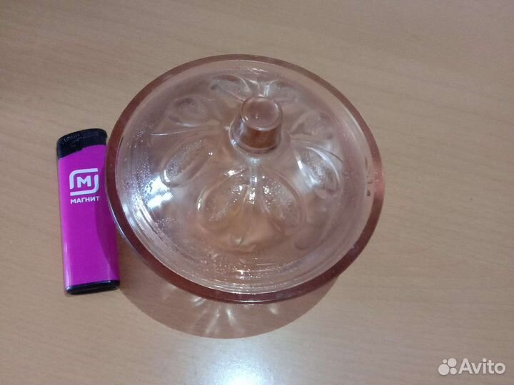 Сахарница,цветное стекло СССР