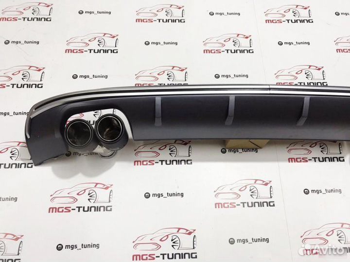 Диффузор с насадками Audi A3 12-16г S3 Sportback