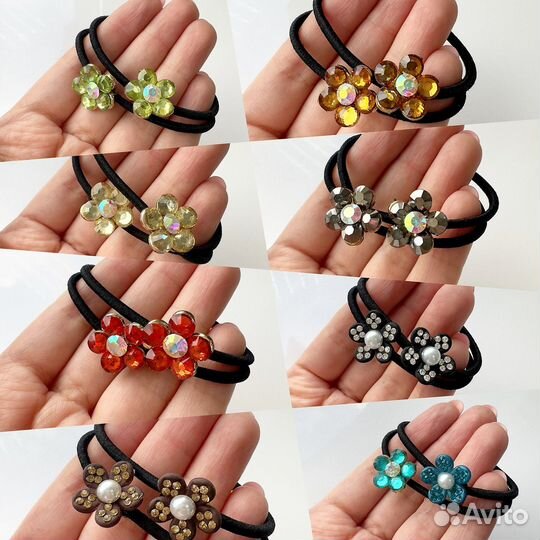 Резинки для волос, детские заколки, цветок бантики