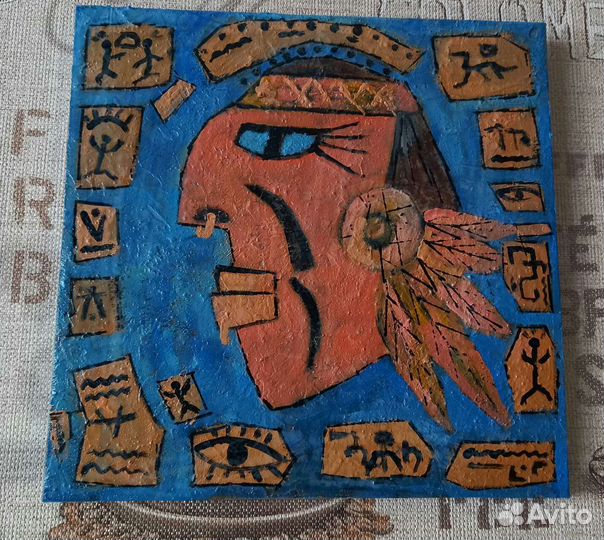 Картина.Старый индеец