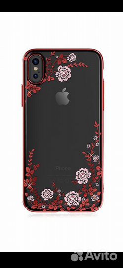 Чехол на iPhone X стразы Swarovski 2 шт