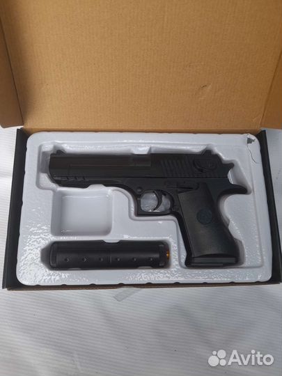 Пистолет детский металлический с глушителем K-111S