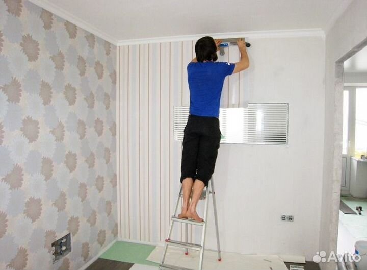 Поклейка обоев