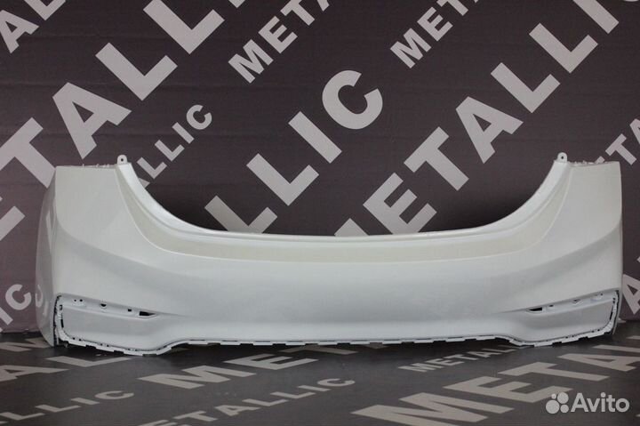 Бампер белый солярис задний 17 год