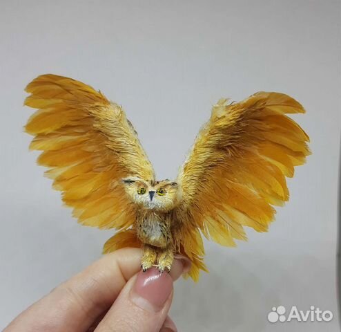 Миниатюрная вязанная сова