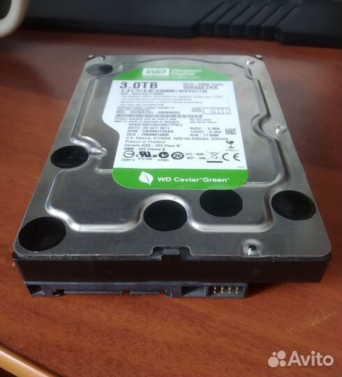 Жесткий диск 3TB Western Digital Green самый тихий