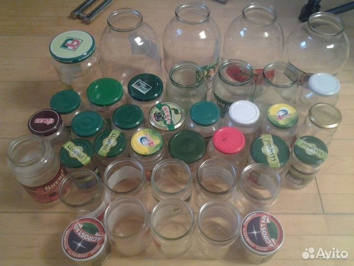 Банки стеклянные обычные и винтовые