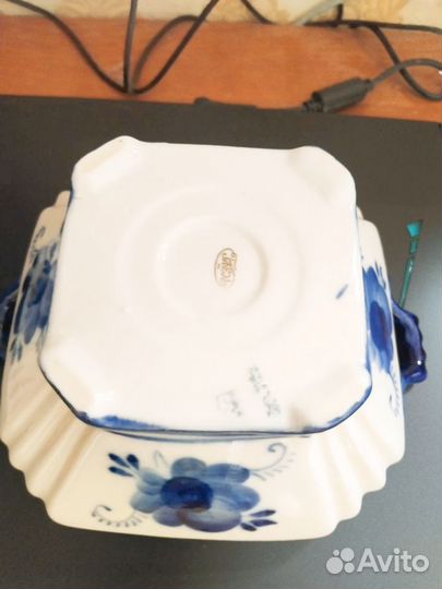 Сахарница СССР гжель роза