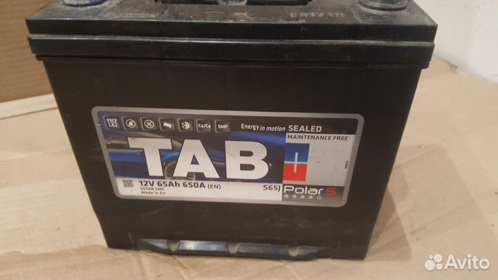 Аккумулятор бу TAB 65Ач 650А