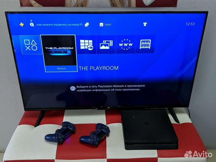 Игровая приставка Sony PS4 Slim SSD + 2 джойстика