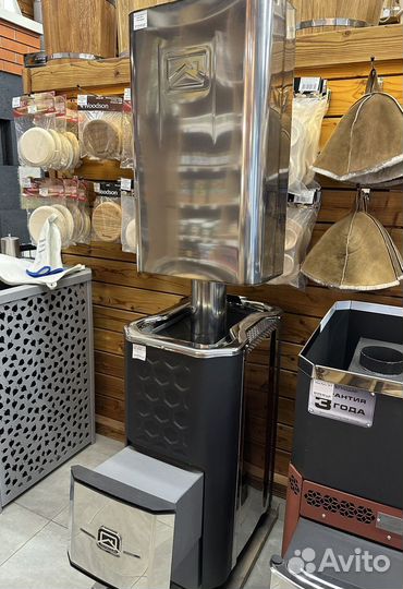 Печь для бани Сахара 16 лк с баком для воды 45л