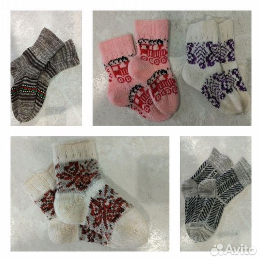 Носки шерстяные ангора женские детские
