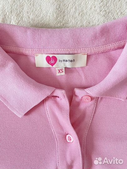 Поло розовое женское koton
