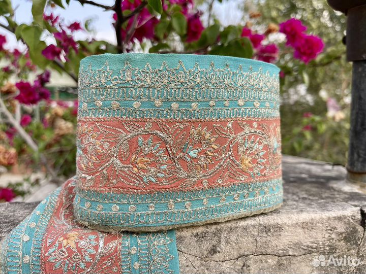 Тесьма ручная вышивка, ленты, бордер