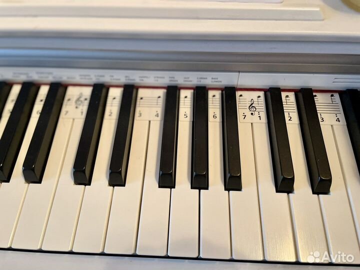 Ноты-наклейки на фортепиано прозрачные