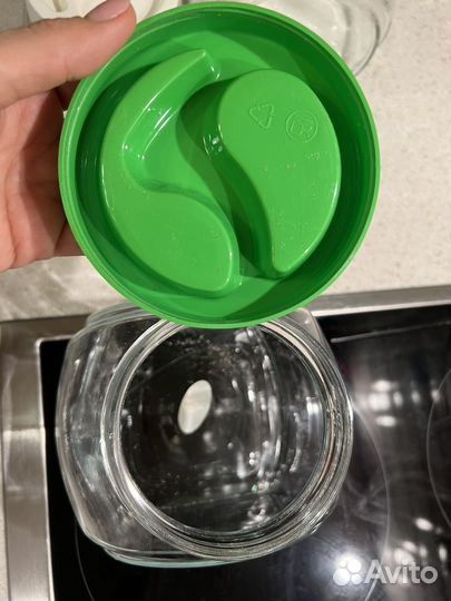 Контейнер под сыпучие. Стекло 1,5л и 0,5 л