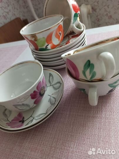 Чашка с блюдцем чайная пара СССР