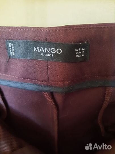 Брюки женские бордовые Mango