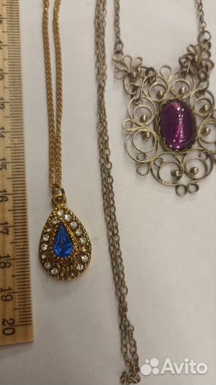 Подвеска с цепочкой СССР кулон винтаж