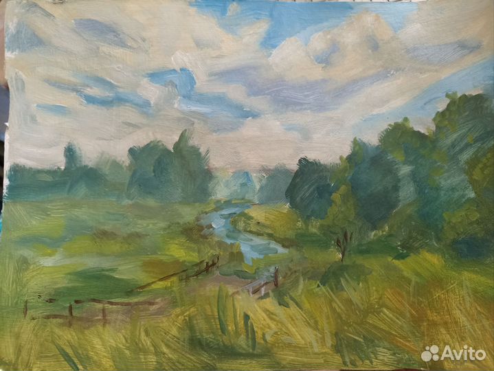 Картина маслом пленэрная живопись пленэр