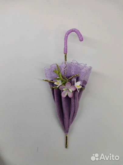 Брошь ручной работы Зонтик