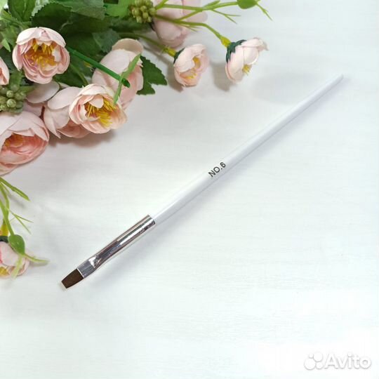 Кисть для геля квадратная №6