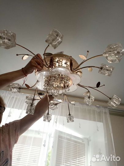 Люстра потолочная светодиодная с пультом