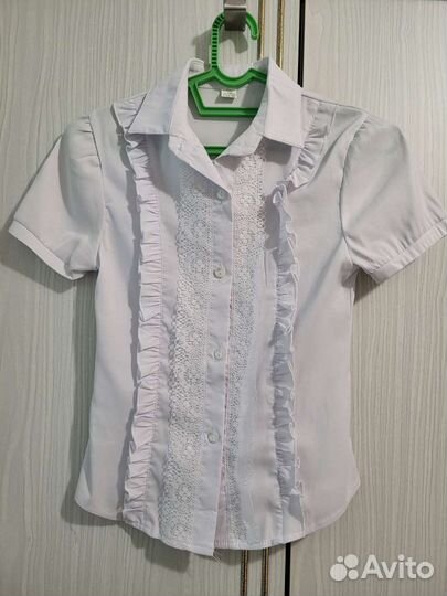 Блузка на девочку с коротким рукавом