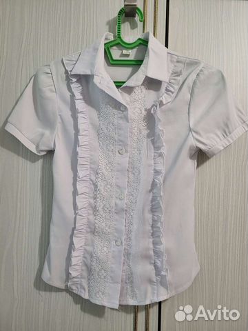 Блузка на девочку с коротким рукавом