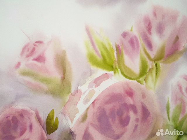 Картина цветы розы в наличии. Художник