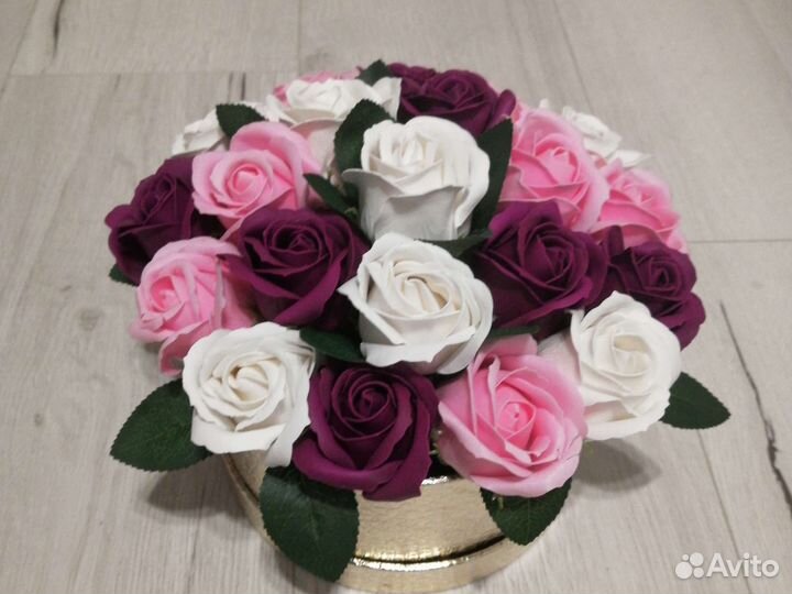 Букет из мыльных роз