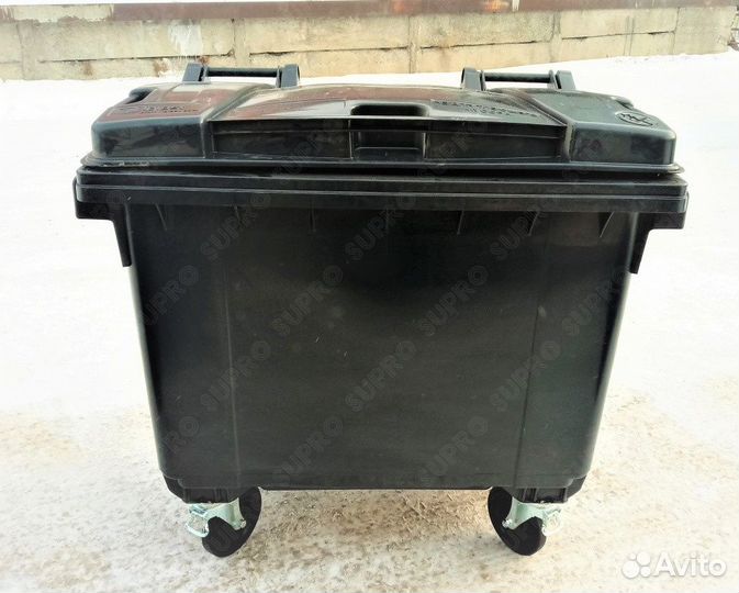 Пластиковый мусорный бак 660л Ш7480