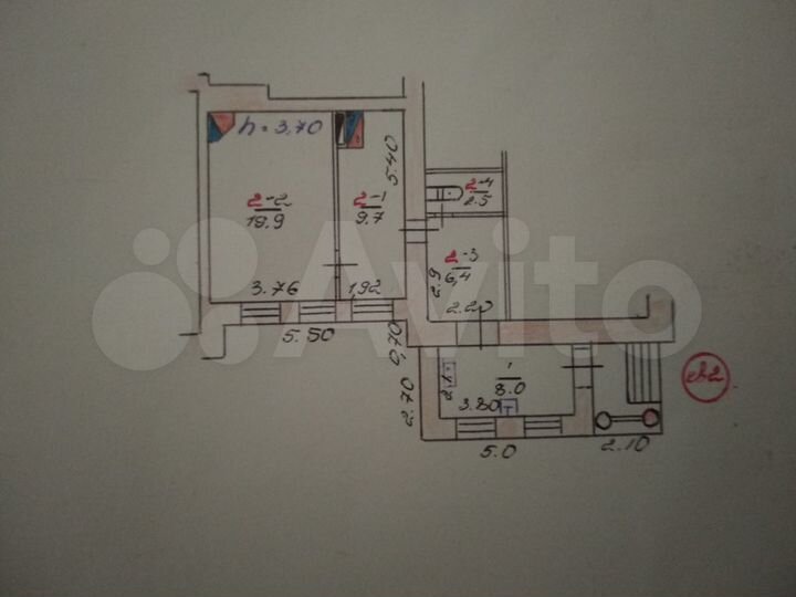 2-к. квартира, 48 м², 1/2 эт.