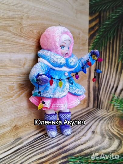 Ватные елочные игрушки, винтажные игрушки