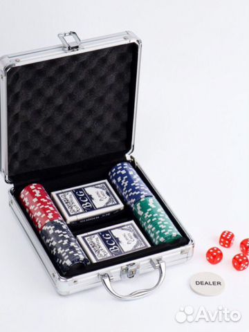 Покер в металлическом кейсе (карты 2 колоды, фишки